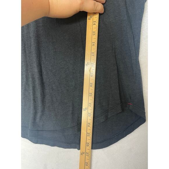 Xirena Black Rolled Neckline Round Hem Tshirt Basics Neutrals Quiet Luxury - Picture 5 of 6